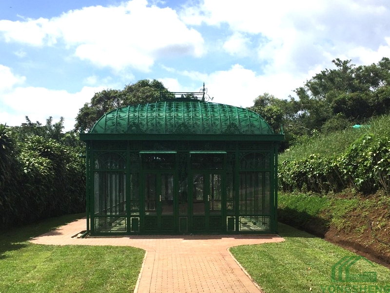Victorian Style Hot Dip Galvanized Glass Greenhouse Conservatory